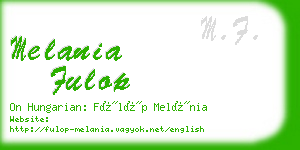 melania fulop business card